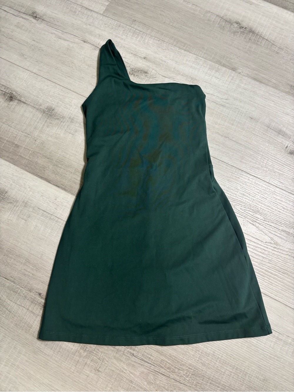 Girlfriend Collective Green One Shoulder Bodysuit Workout Dress XXS